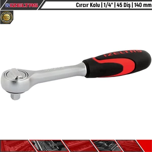Cırcır Kolu | 1/4” | 45 Diş | 140 mm