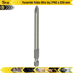 Yuvarlak Yıldız Bits Uç I Ph2 x 200 mm