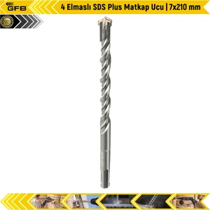 4 Elmaslı Sds Plus Matkap Ucu | 7X210 mm