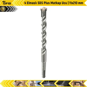 4 Elmaslı Sds Plus Matkap Ucu | 11X210 mm