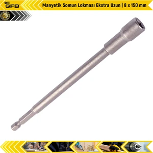 Manyetik Somun Lokması Ekstra Uzun | 8 x 150 mm