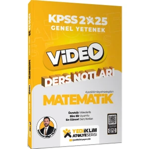 Yediiklim Yayınları 2025 KPSS Genel Yetenek Atölye Serisi Matematik Video Ders Notları