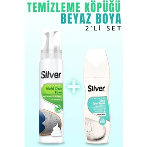 Spor Ayakkabı Deri ve Kumaş Temizleme Köpüğü + Güçlendirilmiş Ultra Beyaz Spor Ayakkabı Boyası 2li Set