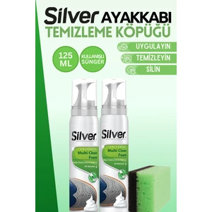 2 Adet Silver Spor Ayakkabı Temizleme Köpüğü 125 ml Süngerli