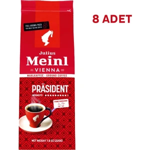 Julius Meinl President Filtre Kahve 220G x 8 Adet