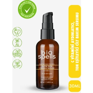 Bio Spells Glow Skin Creamy Serum 30ml - C Vitamini,  Aydınlatıcı ve Ton Eşitleyici Cilt Bakım Serumu