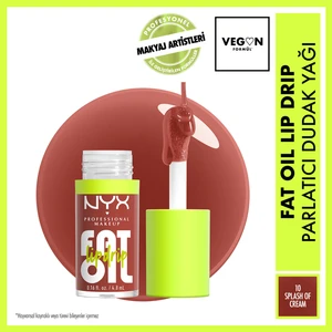 NYX Professional Makeup Fat Oil Lip Drip Parlatıcı Dudak Yağı - Splash Of Cream