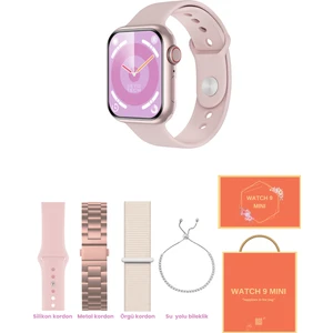 Watch 9 Mini Akıllı Saat Zarafet Dolu Kutu Içeriği Hediye Kordon ve Bileklik