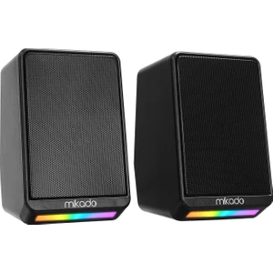 MD-178 2.0 3W*2 Siyah Rgb Aydınlatmalı USB + 3.5mm USB 5V Speaker Hoparlör