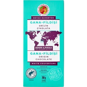 Gana + Fildişi Beyaz Orijin Kuvertür Çikolata 200GR