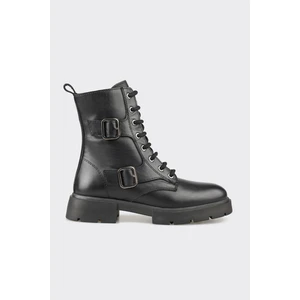 Siyah Deri Kadın Günlük Bot