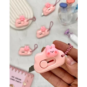Kağıt Gemi Dükkan Sevimli Tavşan  Pembe Mini Maket Bıçağı / Sanat Bıçağı / Bullet Journal / Scrapbook/Falçata