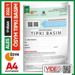 İnformal Yayınları ALES 2022/1 ÖSYM Tıpkı Basım Çıkmış Soru Deneme Kitapçığı Video/PDF Çözümlü Türkiye Geneli