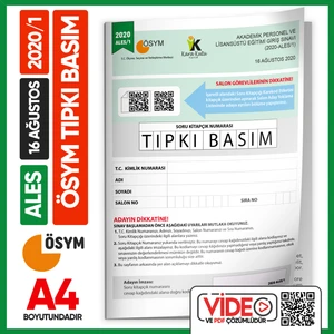 İnformal Yayınları ALES 2020/1 ÖSYM Tıpkı Basım Çıkmış Soru Deneme Kitapçığı Video/PDF Çözümlü Türkiye Geneli