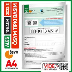 İnformal Yayınları ALES 2023/3 Kasım ÖSYM Tıpkı Basım Çıkmış Soru Deneme Kitapçığı Video/PDF Çözümlü Türkiye Geneli