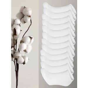 12 Çift Pamuklu Erkek - Kadın Beyaz Patik Çorap Bilek Boy Koşu Ve Yürüyüş Çorabı