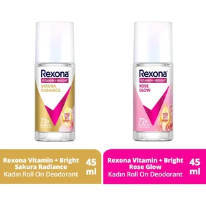 Vitamin + Bright Kadın Roll On Deodorant Sakura Radiance 45 ml + Rose Glow 45 ml