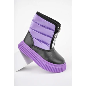 Candy Garantili Bebek Rahat Kalıp Önü Fermuarlı Içi Kürklü Yağmur ve Kar Botu