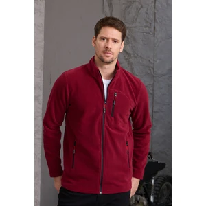 Combine Michail Bordo Renk Fermuarlı 3 Cepli Polar - Bordo