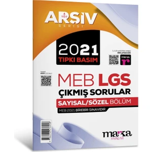 Marka Yayınları 2021 Lgs 8. Sınıf Arşiv Serisi Tıpkı Basım Çıkmış Sorular Tamamı Video Çözümlü