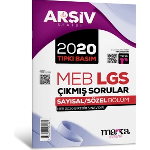 Marka Yayınları 2020 Lgs 8. Sınıf Arşiv Serisi Tıpkı Basım Çıkmış Sorular Tamamı Video Çözümlü