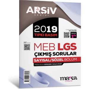 Marka Yayınları 2019 Lgs 8. Sınıf Arşiv Serisi Tıpkı Basım Çıkmış Sorular Tamamı Video Çözümlü