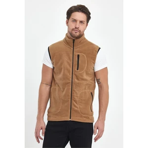 Combine Michail Kahverengi Tam Fermuarlı 3 Cepli Erkek Polar - Karamel