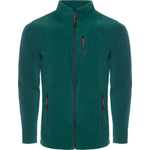 Combine Michail Koyu Yeşil Renk Tam Fermuarlı 3 Cepli Erkek Polar - Koyu Yeşil