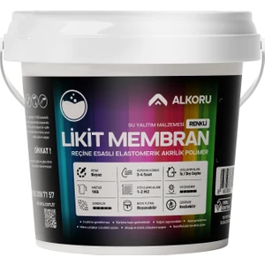 1 kg Beyaz Likit Membran Renkli Reçine Esaslı Sıvı Su Yalıtım Malzemesi