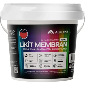 1 kg Kırmızı Likit Membran Renkli Reçine Esaslı Sıvı Su Yalıtım Malzemesi