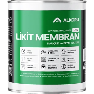 1 kg Lite Likit Membran Kauçuk ve Elyaf Katkılı Sıvı Su Yalıtım Malzemesi