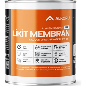 1 kg Zer Sıvı Zift Likit Membran Kauçuk ve Elyaf Katkılı Sıvı Su Yalıtım Malzemesi