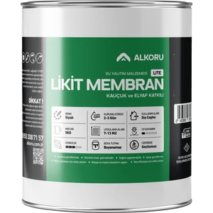 5 kg Lite Likit Membran Kauçuk ve Elyaf Katkılı Sıvı Su Yalıtım Malzemesi