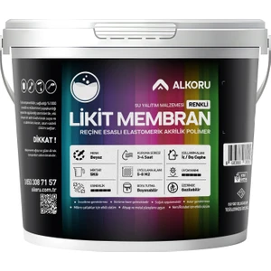 5 kg Beyaz Likit Membran Renkli Reçine Esaslı Sıvı Su Yalıtım Malzemesi