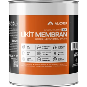 5 kg Zer Sıvı Zift Likit Membran Kauçuk ve Elyaf Katkılı Sıvı Su Yalıtım Malzemesi