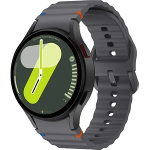 Novstrap Samsung Galaxy Watch 7 Fe 6 5 4 40 44 Classic 42 43 45 46 mm ile Uyumlu Kordon Wavy Silikon