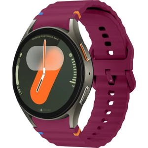 Novstrap Samsung Galaxy Watch 7 Fe 6 5 4 40 44 Classic 42 43 45 46 mm ile Uyumlu Kordon Wavy Silikon