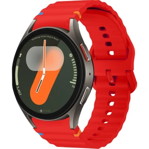 Novstrap Samsung Galaxy Watch 7 Fe 6 5 4 40 44 Classic 42 43 45 46 mm ile Uyumlu Kordon Wavy Silikon