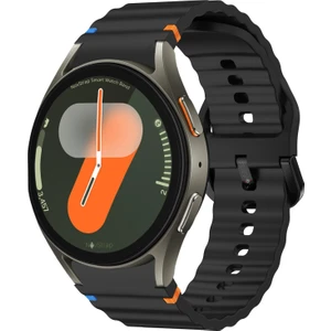 Novstrap Samsung Galaxy Watch 7 Fe 6 5 4 40 44 Classic 42 43 45 46 mm ile Uyumlu Kordon Wavy Silikon