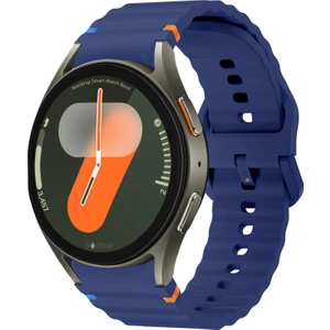 Novstrap Samsung Galaxy Watch 7 Fe 6 5 4 40 44 Classic 42 43 45 46 mm ile Uyumlu Kordon Wavy Silikon