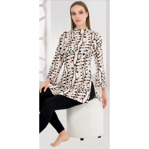 Beyaz Üzeri Siyah Desenli M-L-XL Penye Pijama Takımı