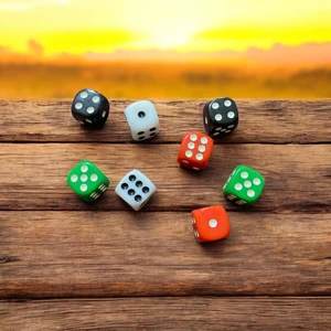 5 Adet Renkli Okey Zarı Kaliteli