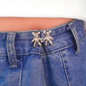 Pantolon Beli Daraltma Aparatı, Broş, Ayıcık Kemer , Gümüş Renk Ayıcık Bel Daraltma Çıtçıtı, Dayanıklı Demir Çıtçıt, Kot Pantolon Daraltma Aparatı, Kadın