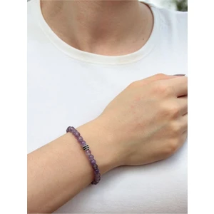 Esha Store Doğal Taş Ametist Doğal Taş Bileklik Orta Boy 6 mm Taşlı Dtdba6