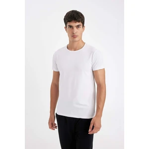 Slim Fit Dar Kesim Bisiklet Yaka Kısa Kollu Pijama Üstü L4885AZ24WN