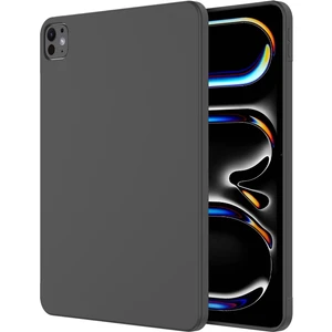 iPad Pro 13 2024 Siyah Için Silikon Mikrofiber Tablet Kılıfı (Yurt Dışından)