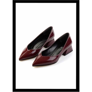 Bordo Rugan   Kadın Klasik Topuklu Ayakkabı K01992112008