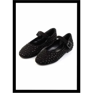 Siyah Süet   Kadın Babet K01327259702