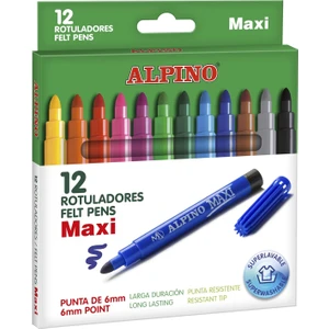 Keçeli Boya Kalemi 12 Renk Maxi AR-06
