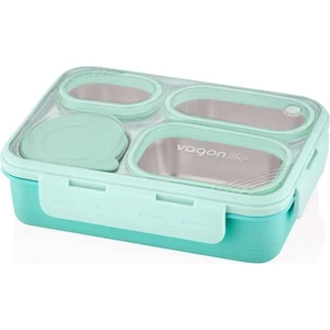 Çelik Beslenme Kutusu Yeşil Lunch Box Paslanmaz 800 ml XC-7099